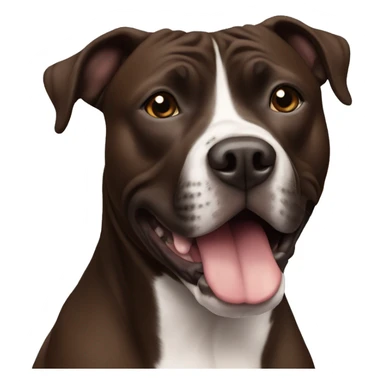 Dark brown staffordshire terrier  sticker