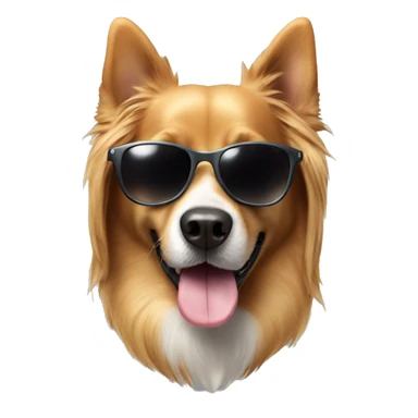 cool dog in sunglasses sticker