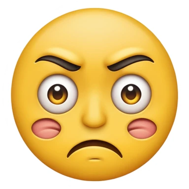 Emoji turning eyes and disgust sticker
