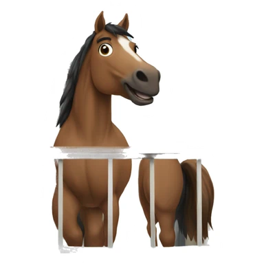 horse on a balcony sticker