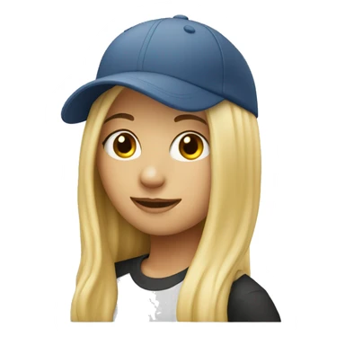 Blonde girl with cap sticker