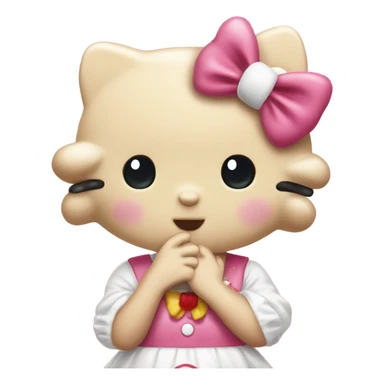 Hello kitty blowing kiss sticker