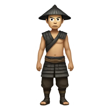 Chinese ancient bandit looking angry full body sticker