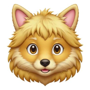 blonde hair animal sticker