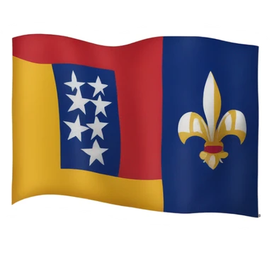 Louisiana Creole heritage flag with "Kouri-Vini nouzòt parl" written underneath sticker