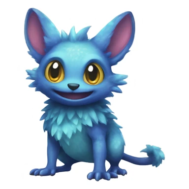 Colorful cute furry anthropomorphic painted Fakémon-Pokémon-Trico-Vernid-creature sticker