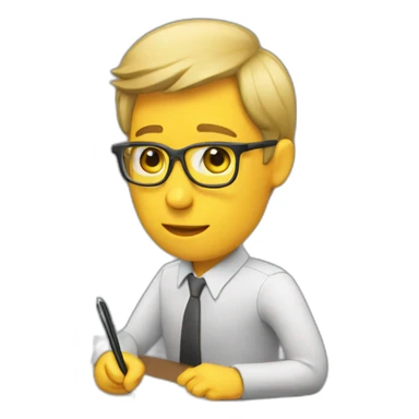 journalist writing sticker