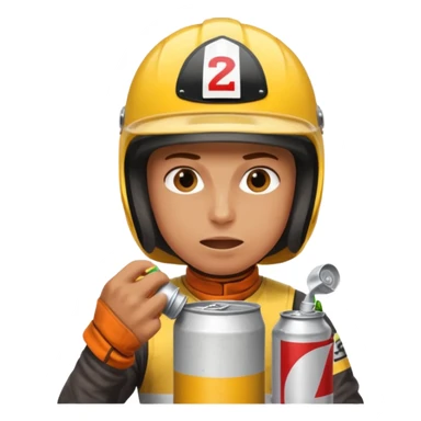 racer eating can drink sticker