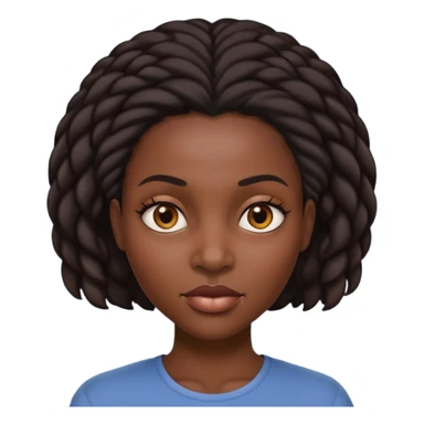 A black women with a massive head sticker
