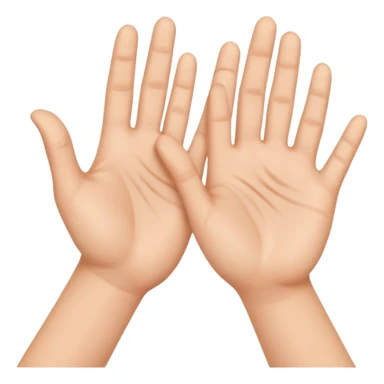 To palms rubbing together sticker