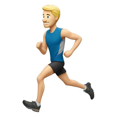 White man trail running sticker