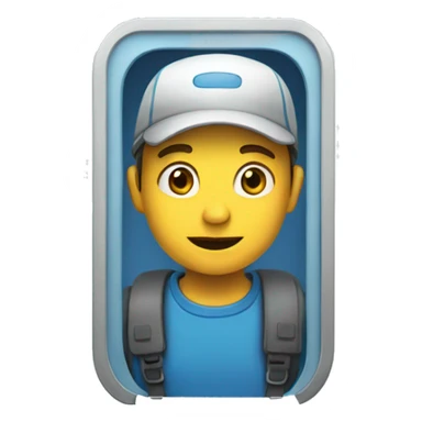 sky train person door sticker