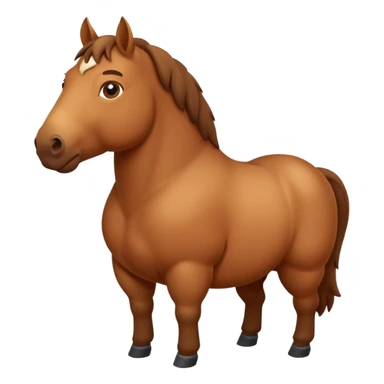 Fat horse sticker