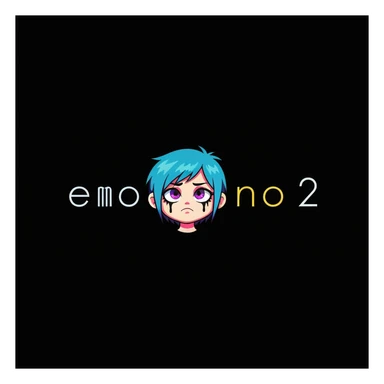 emo banner, cute, expressive, minimal, variation 2 sticker
