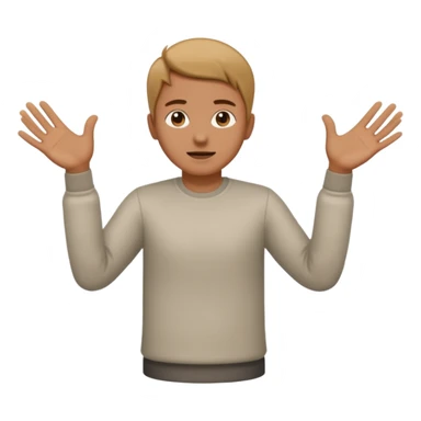 person facing side with hands out talking full body  sticker