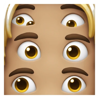 Emoji face question mark eyes sticker