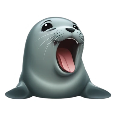 coughing seal sticker