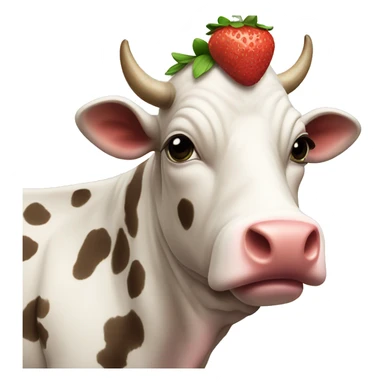 Strawberry cow sticker