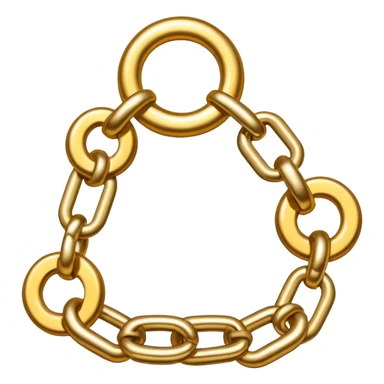Golden shackles chains sticker