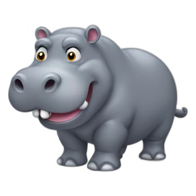 Grey Hippopotamus  sticker