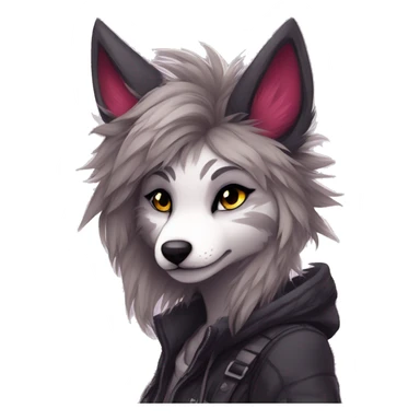 Edgy modern anthro furry by Falvie, LiLaiRa, AngieWolf sticker
