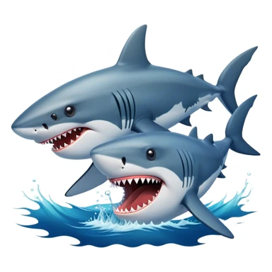 Shark eating a mother whale sticker