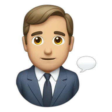 steve carell + chat bubble with "no" inside sticker