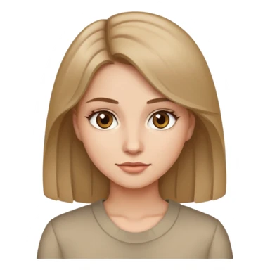 Chica rubia oscura con ojos marrones claros sticker