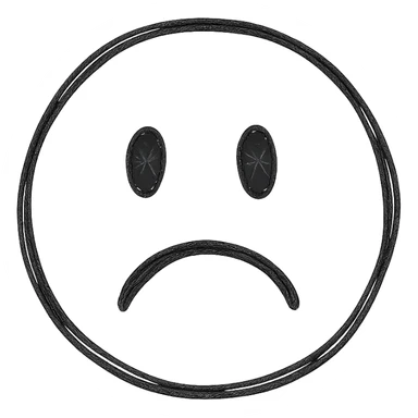 animated sad face emoji, hand-drawn icon style, sketchy lines, expressive sticker