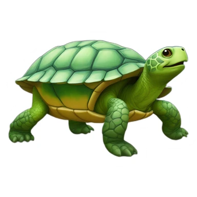 chat sur une tortue sticker