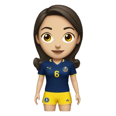 Brunette lady wears jersey of Club America  sticker