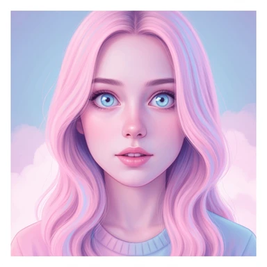 pastel horror profile picture, cute, expressive, minimal, variation 3 sticker