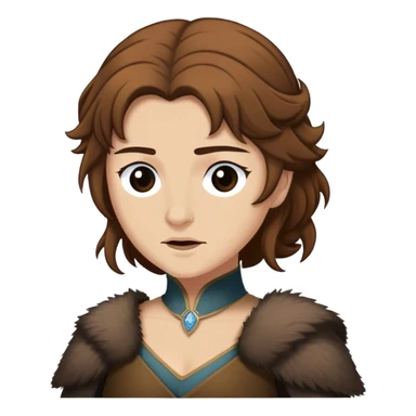 joyeuse frey from game of thrones, brown hair sticker