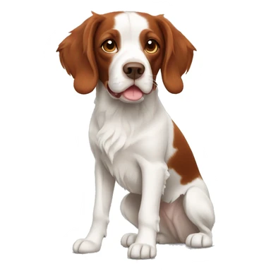 Brittany spaniel full body sticker
