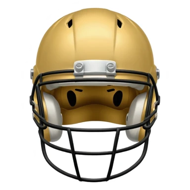 College football player helmet in gold color ( where is player face) sticker