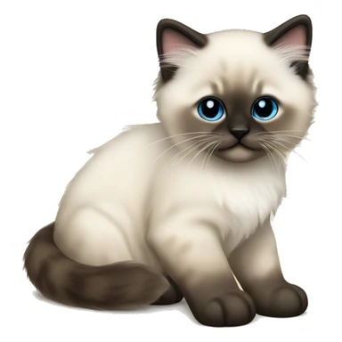 Seal colorpoint ragdoll kitten sticker