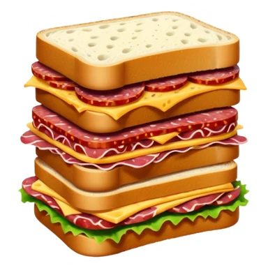 Salami sandwich simple sticker
