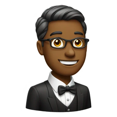 cartoon character in formal dress  sticker