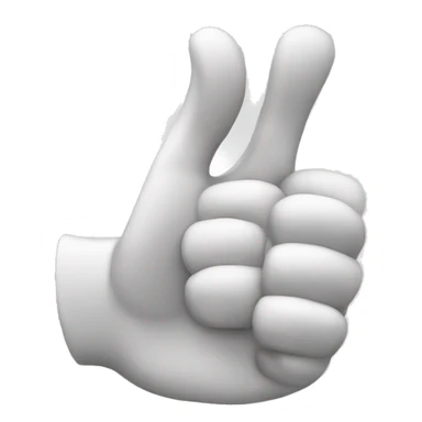 Thumps up white sticker