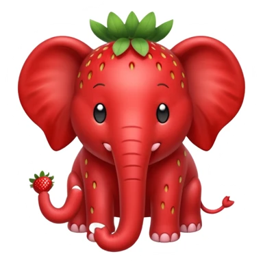Strawberry elefant but red sticker
