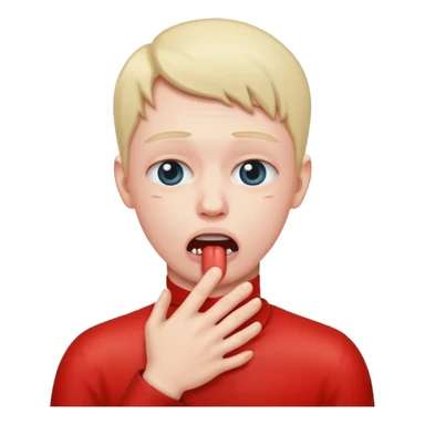 Person choking themselves  sticker