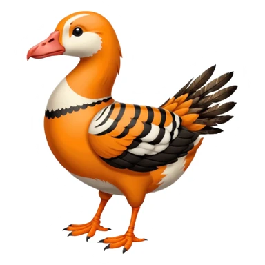 A fusion of a goose and a tiger sticker