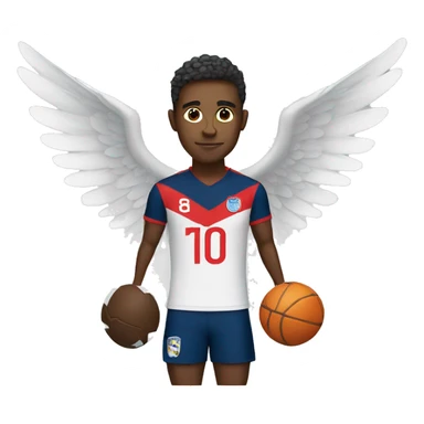 Footballer with wings sticker