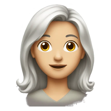 a playful middle-haired woman sticker