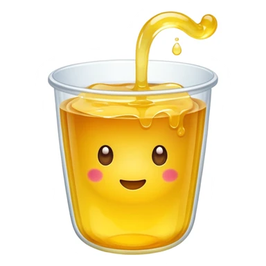 Yellow jelly in cup sticker