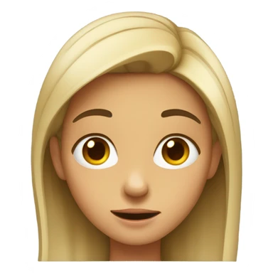 Girl with funny face  sticker