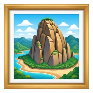 Cinematic Realistic Guatapé Rock Emoji sticker
