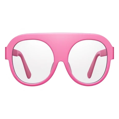 abstract minimal pink visor glasses, geometric simplicity, one continuous lens sticker