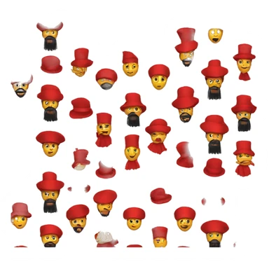 man wearing red fez with a black tassel sticker