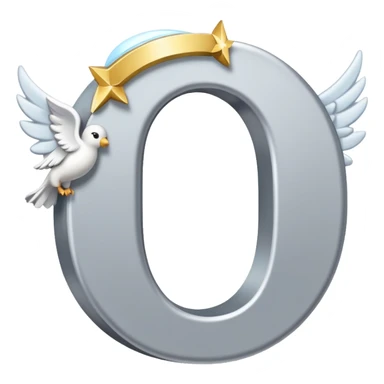 Gray letter C with an angelic halo floating above it, representing Grace/Gracie/graycee sticker